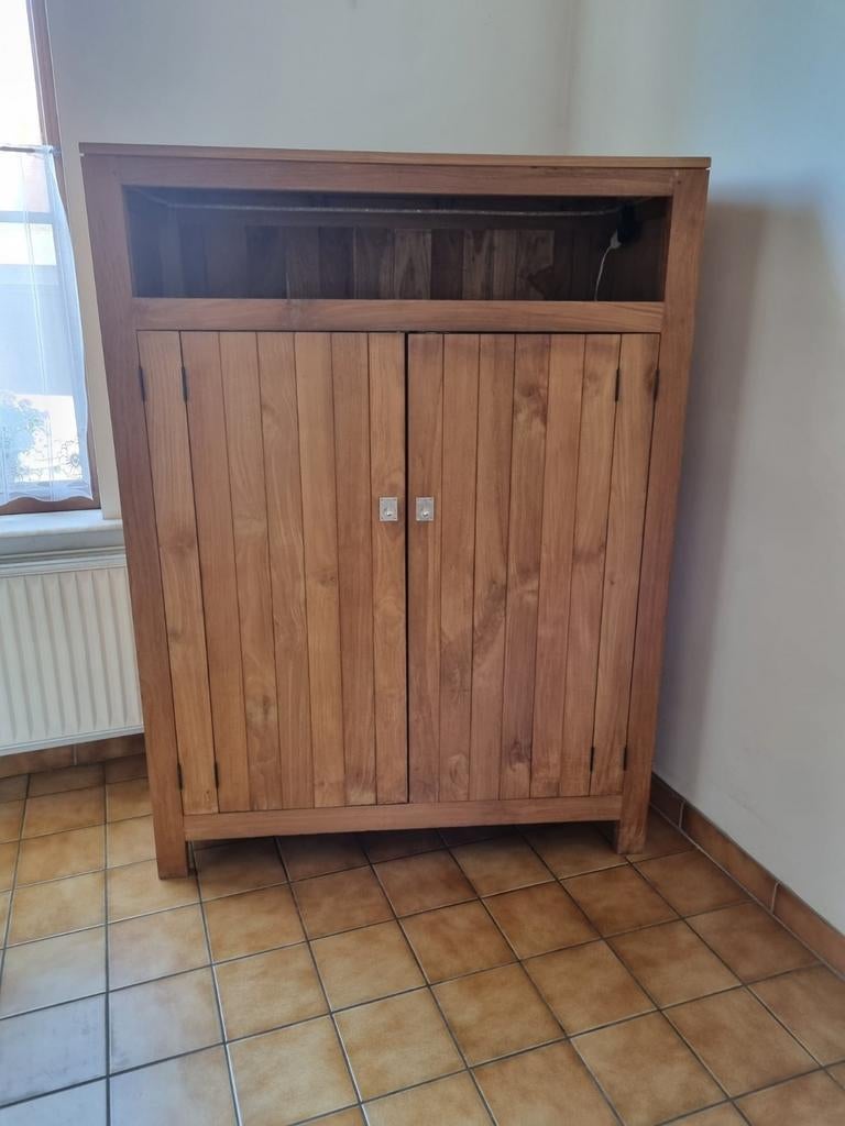 Meuble tv teck, Maison & Meubles, Enlèvement, Comme neuf