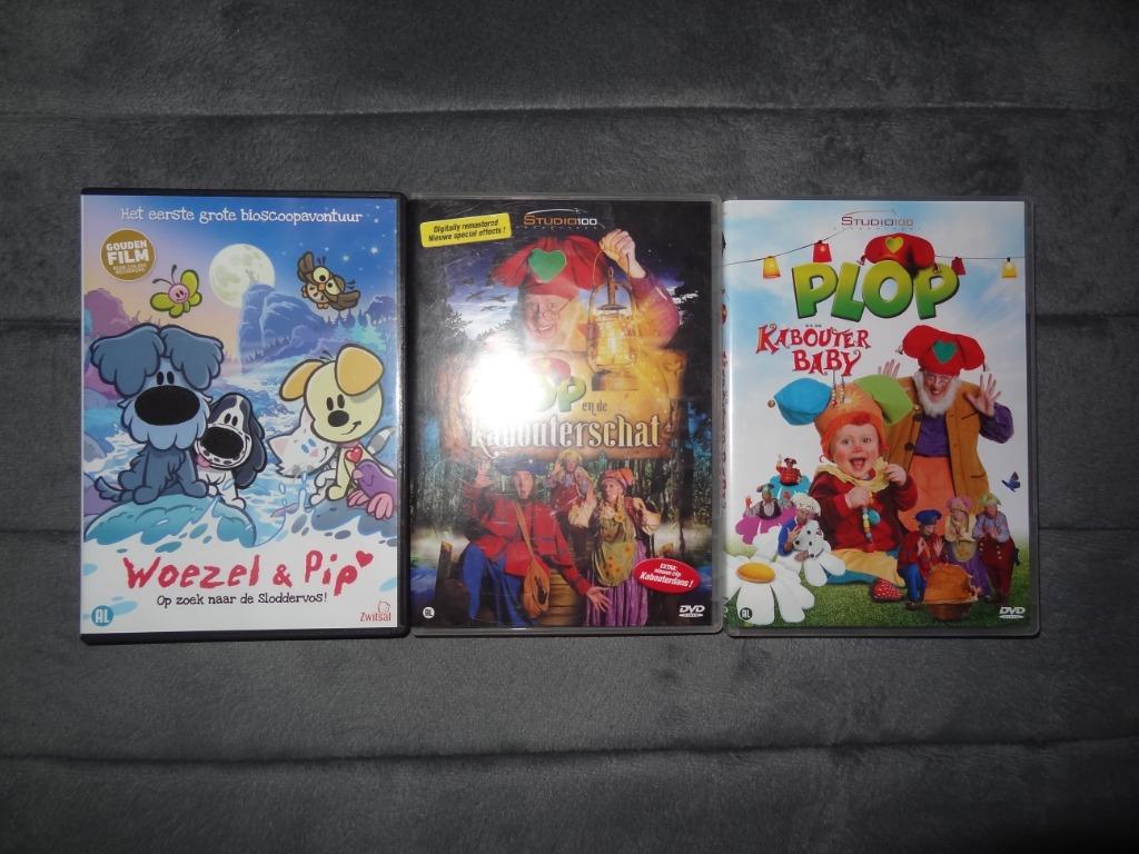 Kinder DVD's "Plop" & "Woezel & Pip" (goede staat !), Enlèvement ou Envoi, Tous les âges, Comme neuf, Aventure