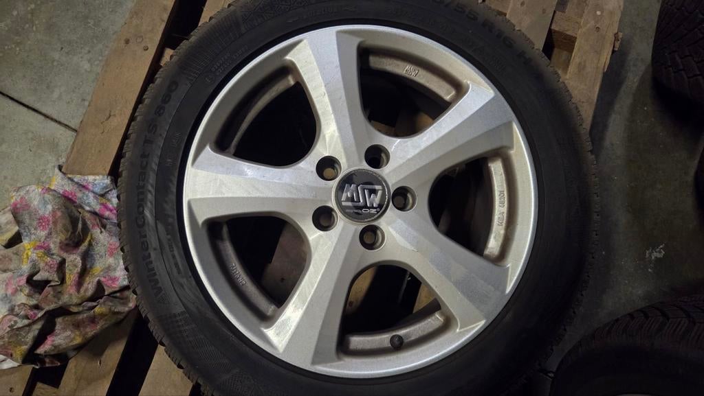 Velgen Volvo V40 + recente winterbanden 205/55R16, Ophalen, Gebruikt, Velg(en), 16 inch