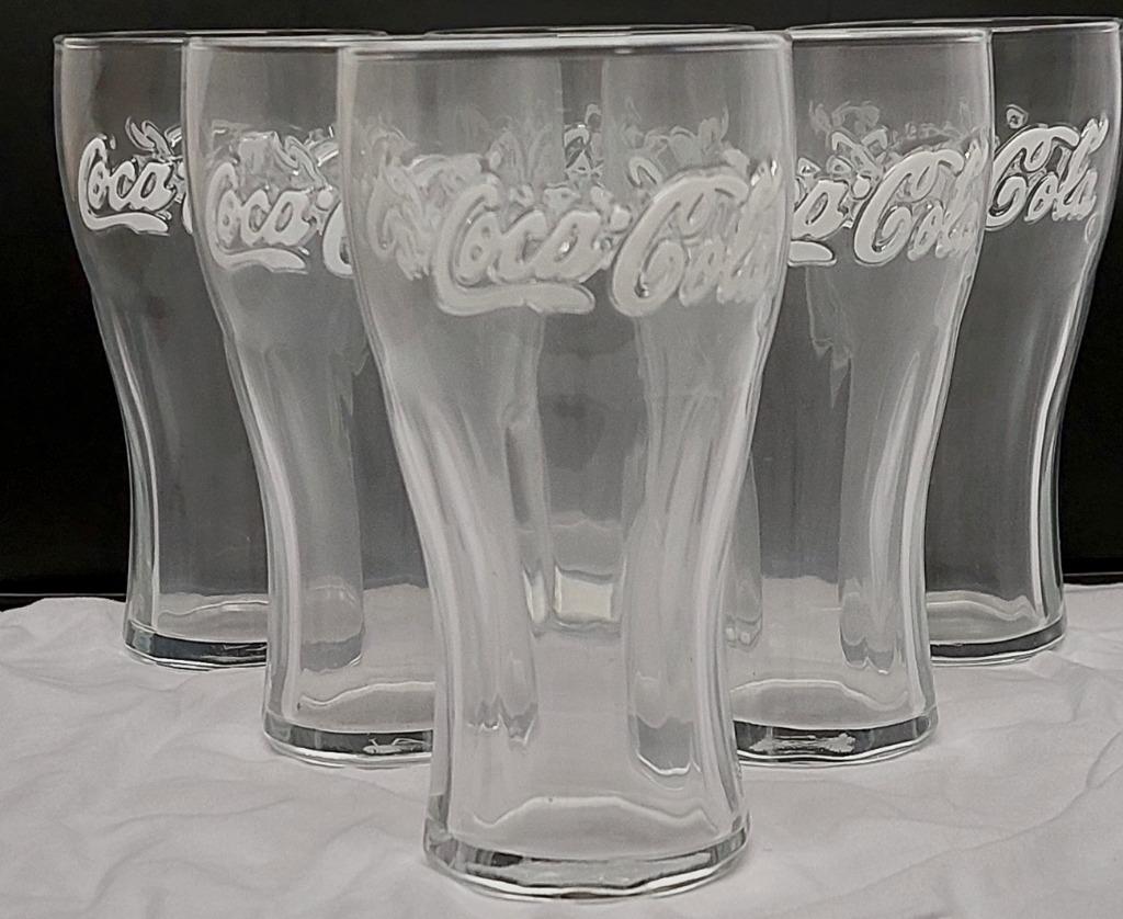Lot de 6 verres Coca-Cola avec inscription blanche, Enlèvement ou Envoi, Neuf, Verre à soda
