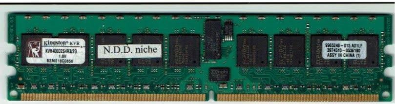 RAM pour PC de Bureau 2GB KINGSTON KVR400D2S4R3/2G, Gebruikt, 400Mhz, Ophalen of Verzenden, DDR2
