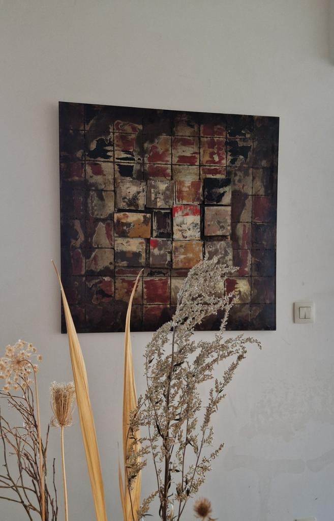 Décoration murale en métal « Scrap Metal » 80 x 80 cm, Enlèvement
