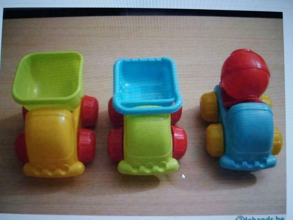 3 plastieke camions - baby's, Enlèvement, Neuf