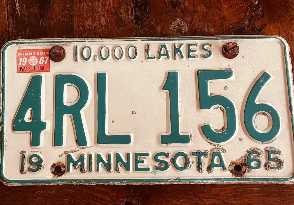 Kentekenplaat MINNESOTA, Verzamelen, Ophalen, Gebruikt