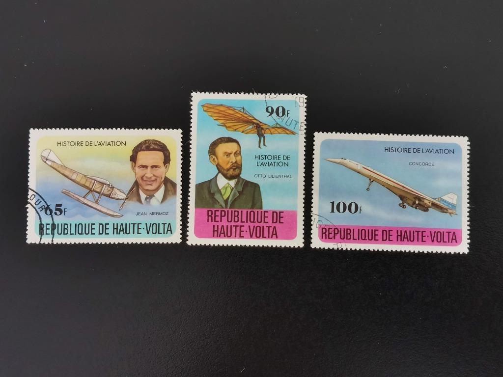 Haute-Volta 1978 - luchtvaart - Concorde, vliegtuigpioniers, Ophalen of Verzenden, Overige landen, Gestempeld