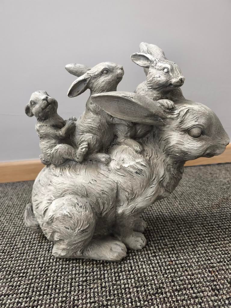 Statuette lapin Clayre & Eef avec ses petits, Enlèvement