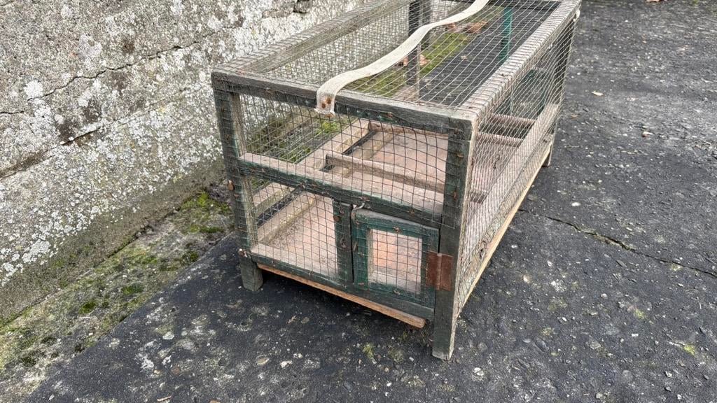 Antieke vogelkooi, Ophalen, Gebruikt, Hout, Vogelkooi