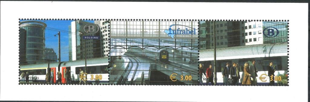 België 2004 Nieuwe structuur van de NMBS OBP TRV-BL8**, Postzegels en Munten, Orginele gom, Ophalen of Verzenden, Zonder stempel