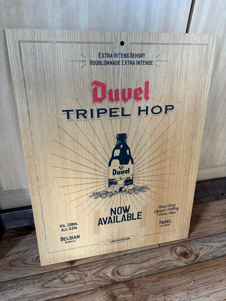 Duvel houten bord, Verzamelen, Ophalen, Duvel