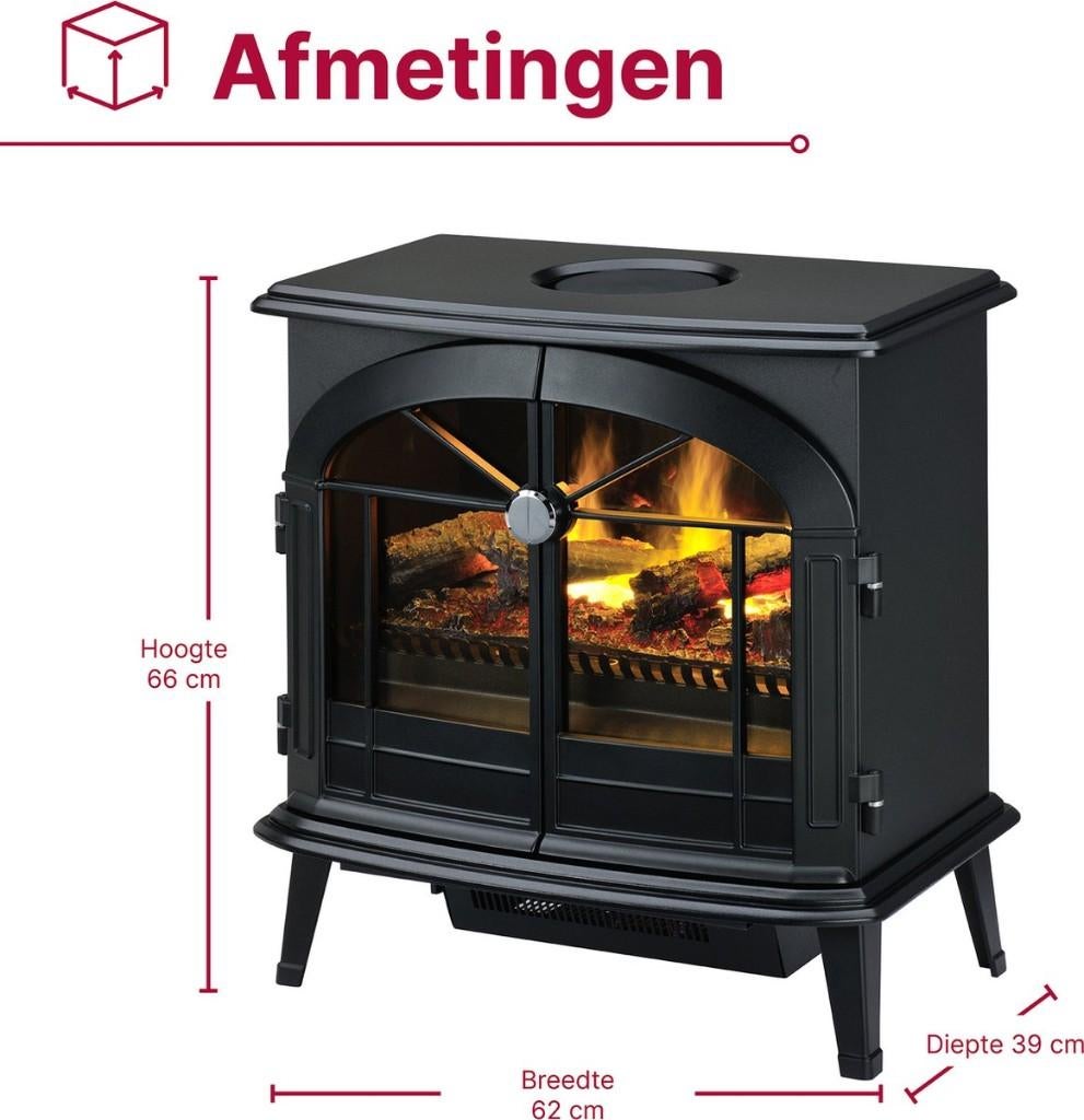 Dimplex Stockbridge Elektrische Haard (Optimyst), Ophalen, 30 tot 80 cm, Overige typen, Zo goed als nieuw