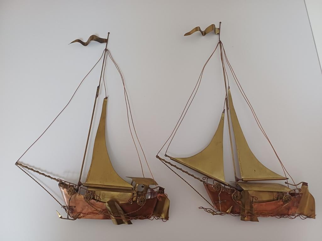 Duo boten wanddecoratie - Daniel D’Haeseleer, Antiek en Kunst, Ophalen of Verzenden
