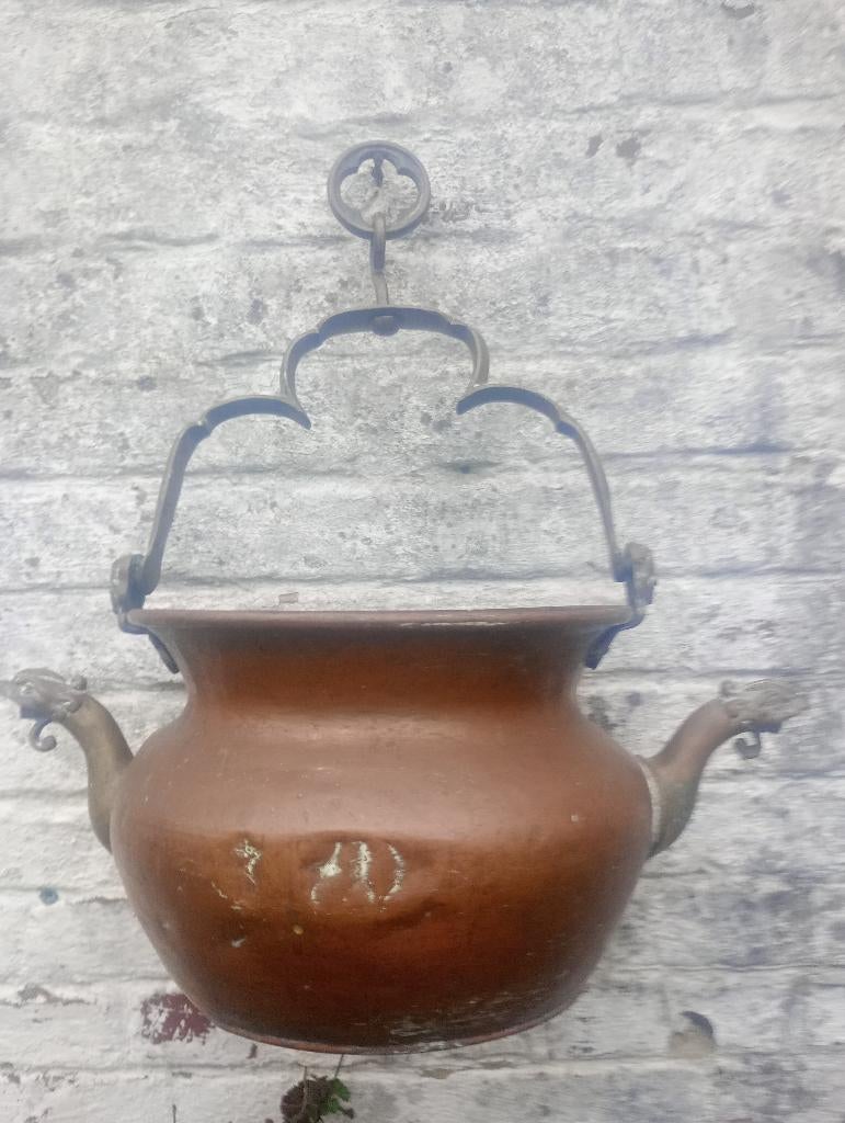 oude koperen pot, Antiek en Kunst, Ophalen