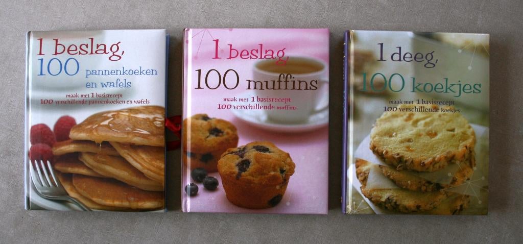 Bakken x 3: 1 beslag voor wafels, muffins, koekjes,..., Ophalen of Verzenden, Gelezen, Diverse Auteurs