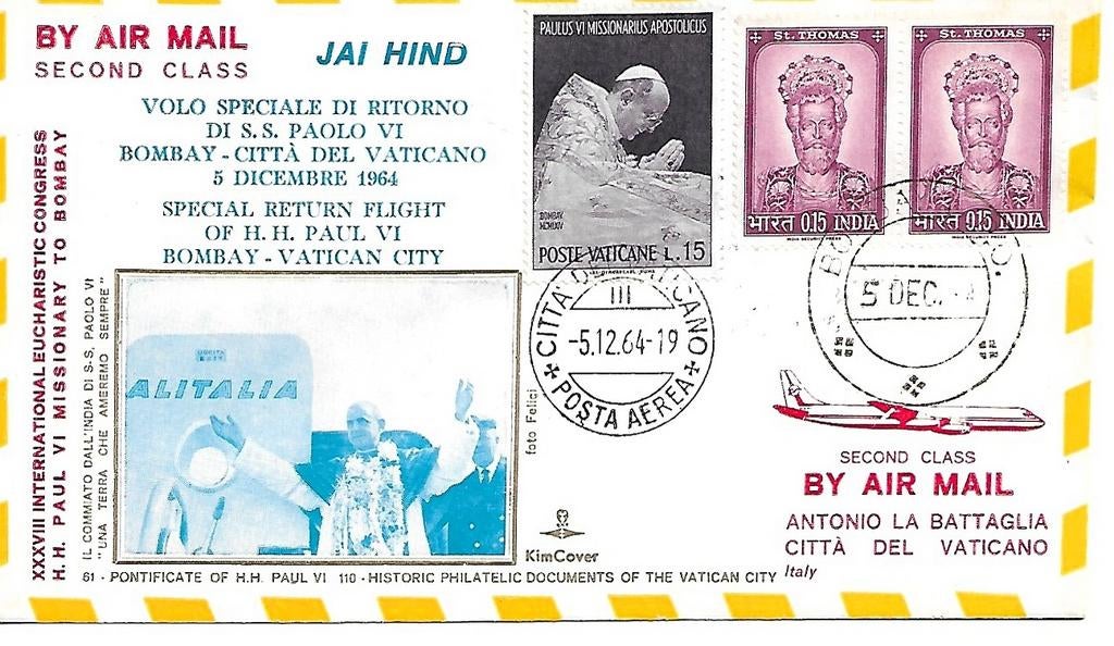 Air Mail Vatican 1964, Ophalen of Verzenden