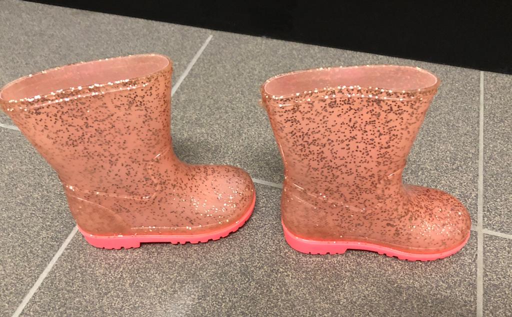 Roze glitter regen laarzen maatje 20., Enlèvement ou Envoi, Comme neuf, Bottes