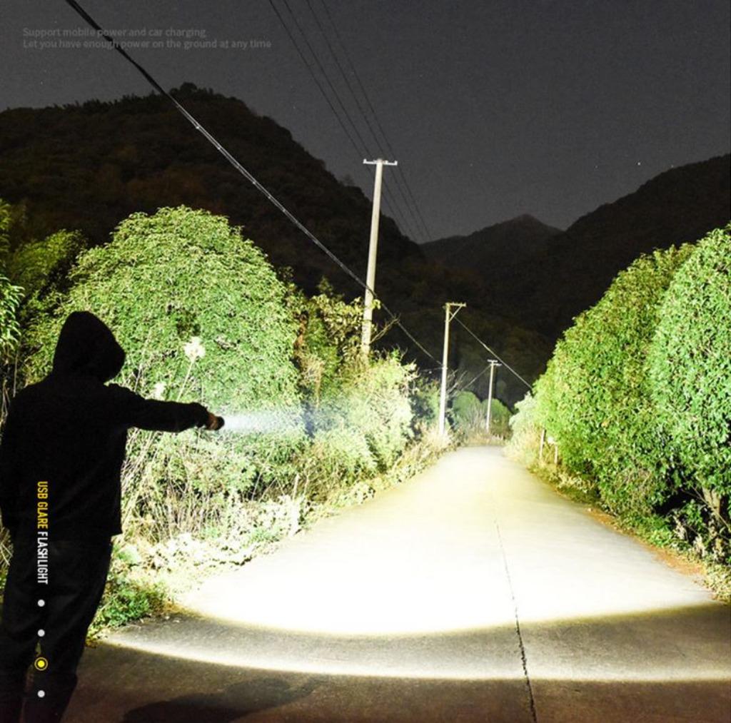 Led Zaklamp 120000LM Quad-Core Led Zaklamp Exstreem Fel, Caravanes & Camping, Enlèvement ou Envoi, Neuf