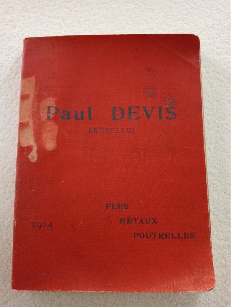 Livre ancien de Paul Devis 1914 en fer, métal, tout à fait r, Enlèvement ou Envoi, Paul Devis