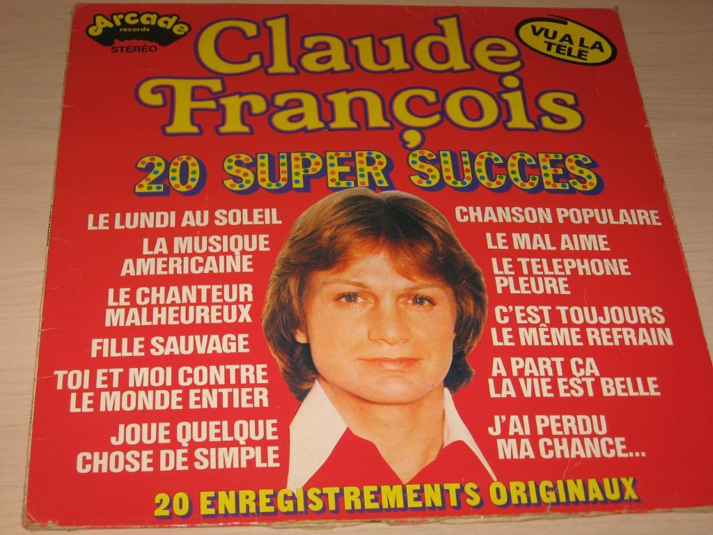 disque vinyl 33 tours Claude François – 20 Super Succès, Ophalen of Verzenden, Zo goed als nieuw