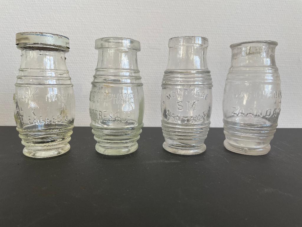 4 x Moutarde au vinaigre Diaphane Louit Freres & Co. etc., Enlèvement ou Envoi