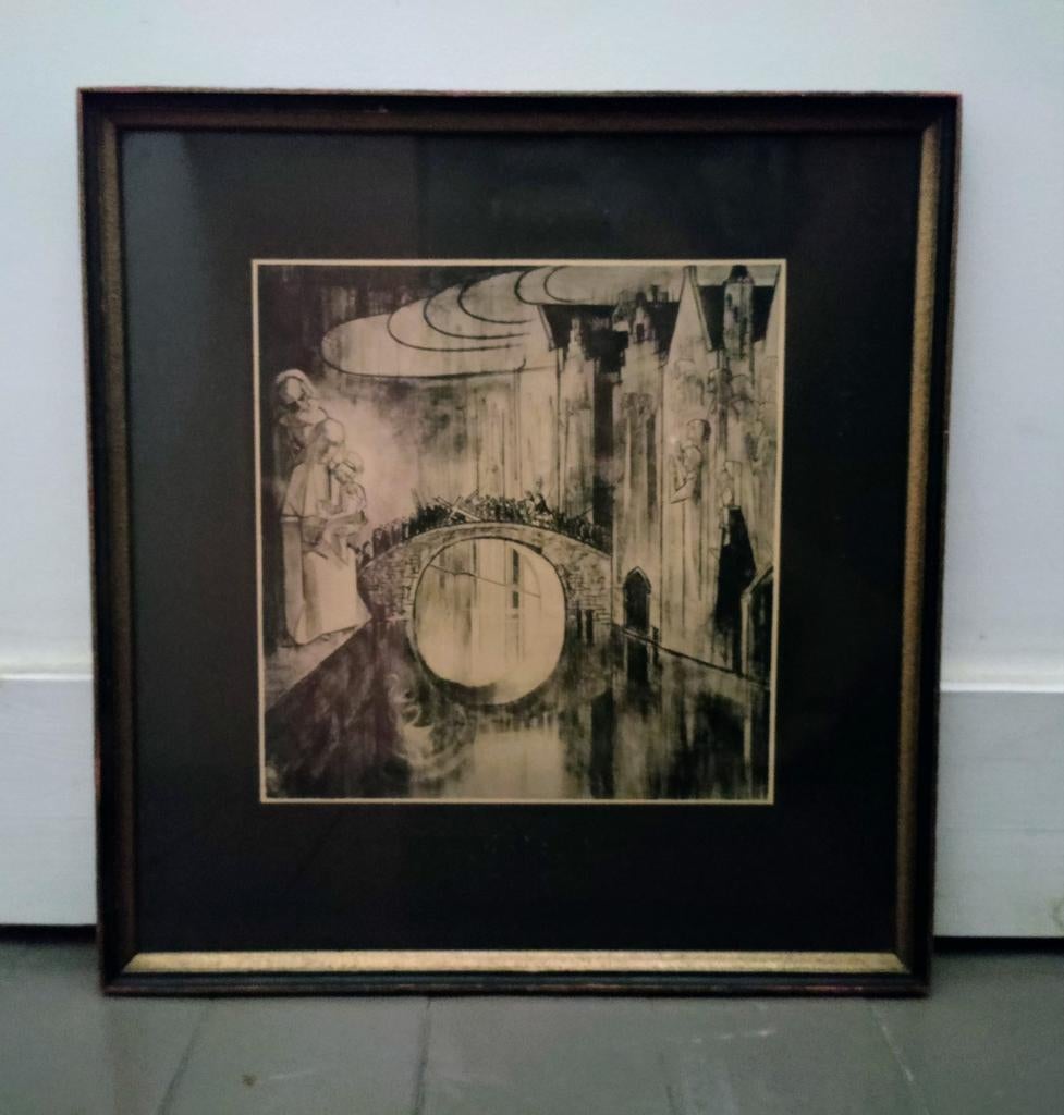 Litho Jan Toorop Adoratie Brugge of De goddelijke liefdegang, Ophalen of Verzenden