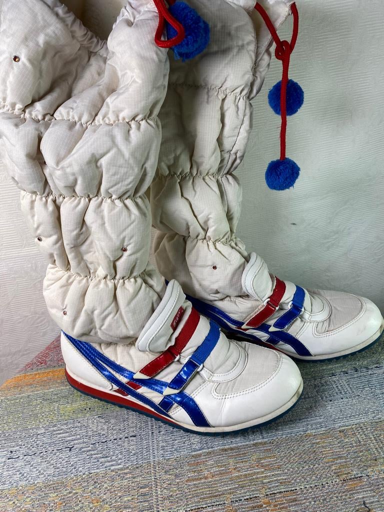 Onitsuka Tiger Winterlaarzen Wit/41.5 - Retro Puffer Boots, Onitsuka Tiger, Comme neuf, Blanc, Bottes hautes