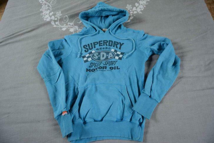 Hoodie Superdry bleu S sweat à capuche, Envoi, Porté, Taille 38/40 (M), Bleu