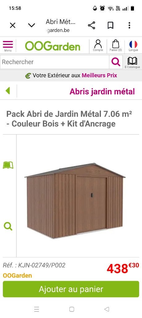 Chalet de jardin, Ophalen, 200 tot 400 cm, Overige typen, Nieuw