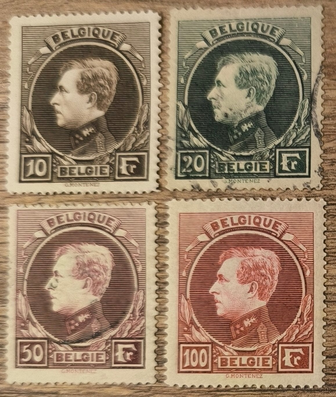 Montenez nrs 289-292* behalve 290 Gest., Postzegels en Munten, Ophalen of Verzenden, Postfris, Spoor van plakker