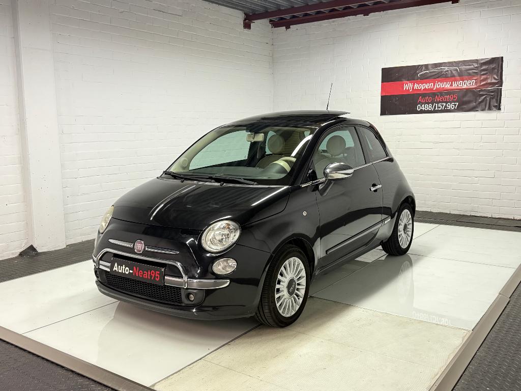 Fiat 500 1.2Benzine Pano Reeds Gekeurd mag in LEZ, Auto's, Euro 5, Zwart, Bedrijf, Handgeschakeld