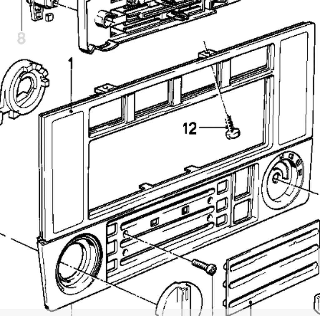 Kachel bedienings paneel zonder klok BMW 3 serie E30 6411138, Gebruikt, -, -, Ophalen of Verzenden