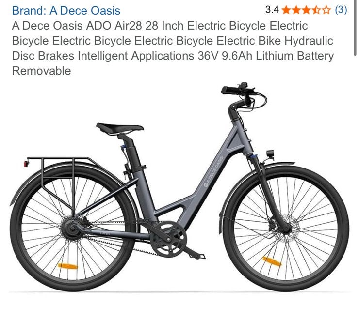 A Dece Oasis electrique bike, Vélos & Vélomoteurs, Enlèvement, Utilisé, 50 km par batterie ou plus, Autres marques