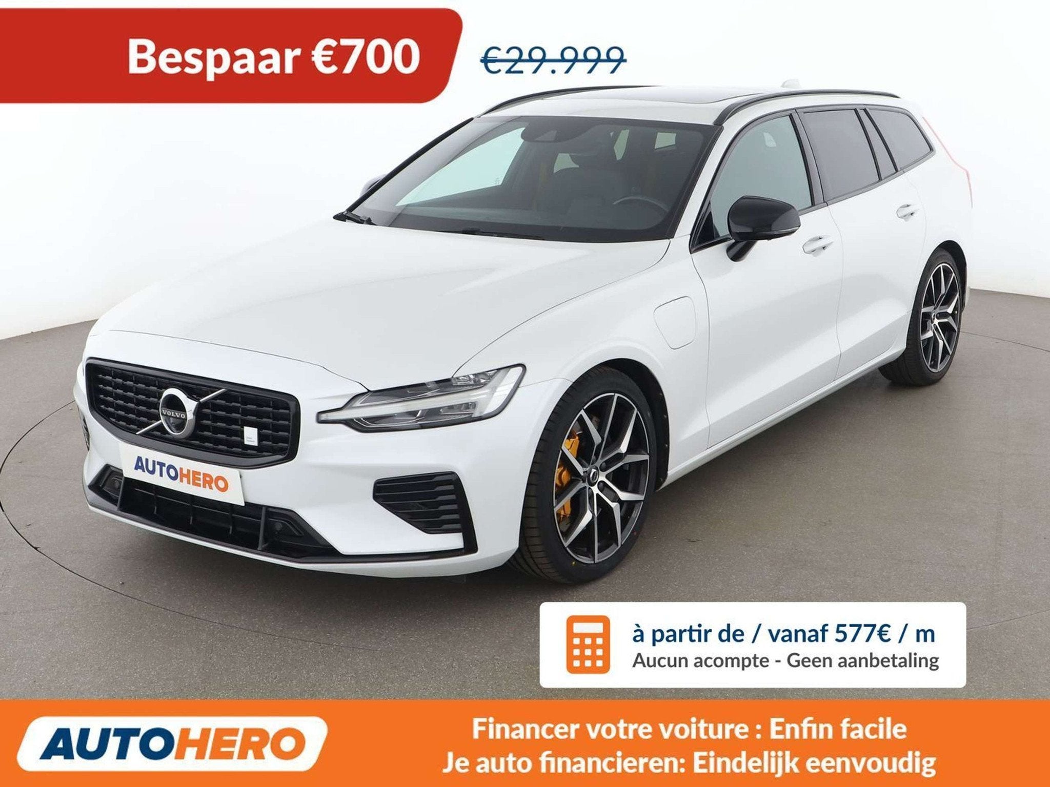 Volvo V60 2.0 T8 Plug-in Hybrid Polestar Engineered AWD, Auto's, Automaat, Gebruikt, 1969 cc, Wit