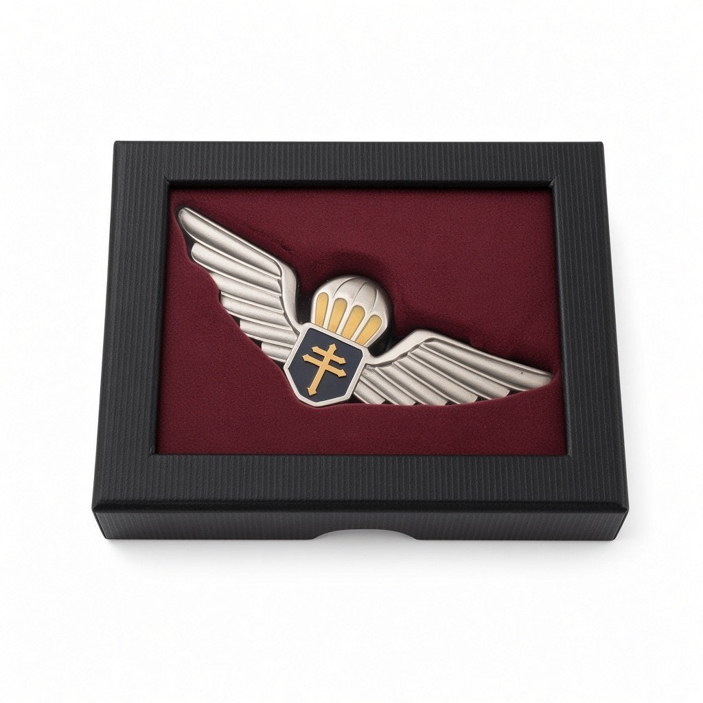 Parachutisten badge van FFL (Forces françaises libres), Verzamelen, Ophalen of Verzenden, Luchtmacht, Embleem of Badge