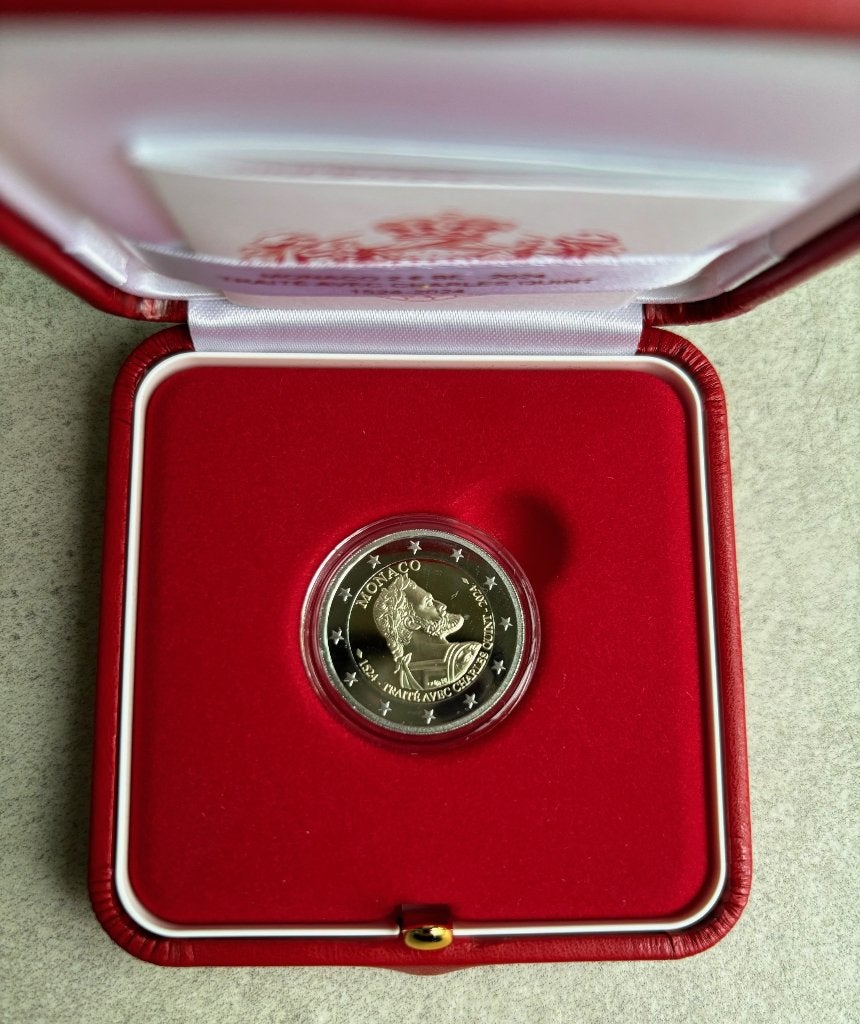 Monaco 2 euro 2024 met doosje en certificaat, perfecte staat, Ophalen of Verzenden, Monaco, 2 euro