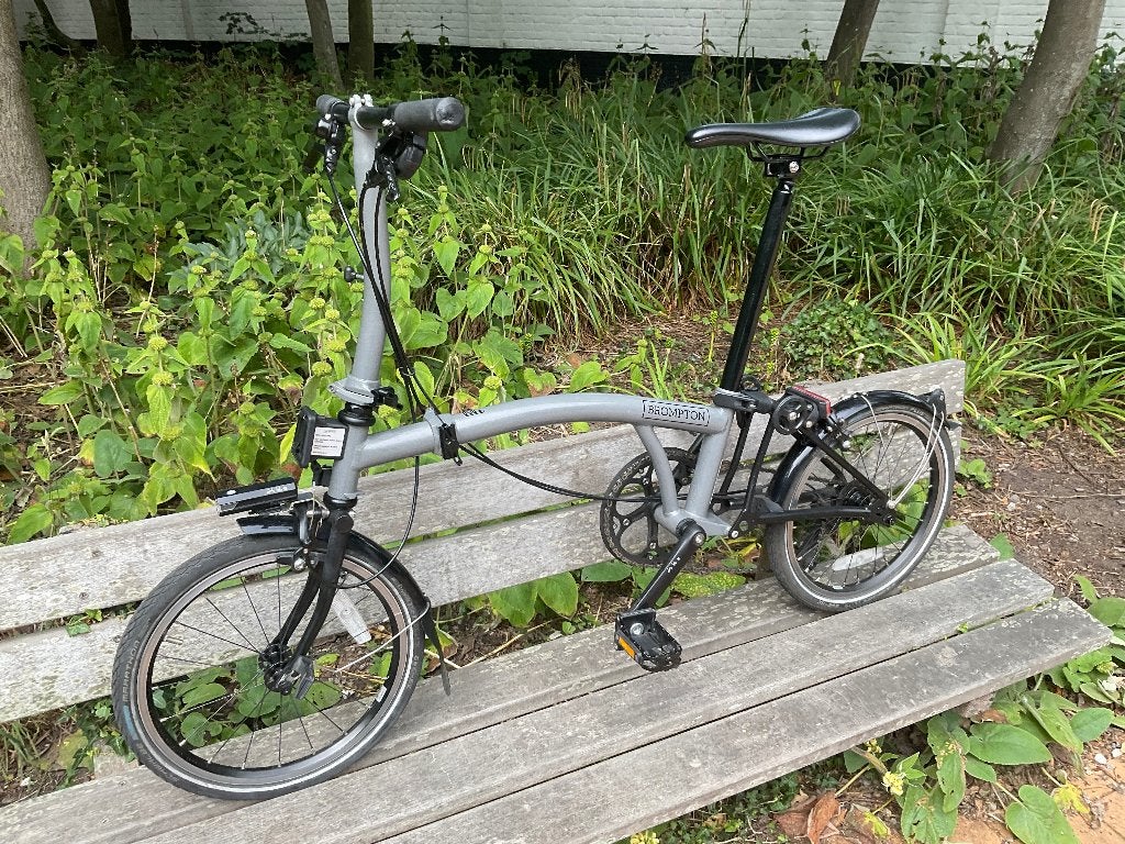 Brompton S4L - titanium - P-Line, Ophalen, Zo goed als nieuw