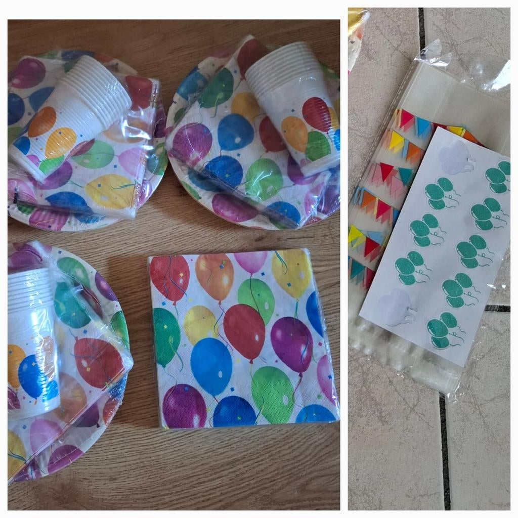 Feestpakket versiering verjaardag ballonnen, Ophalen of Verzenden, Nieuw, Versiering