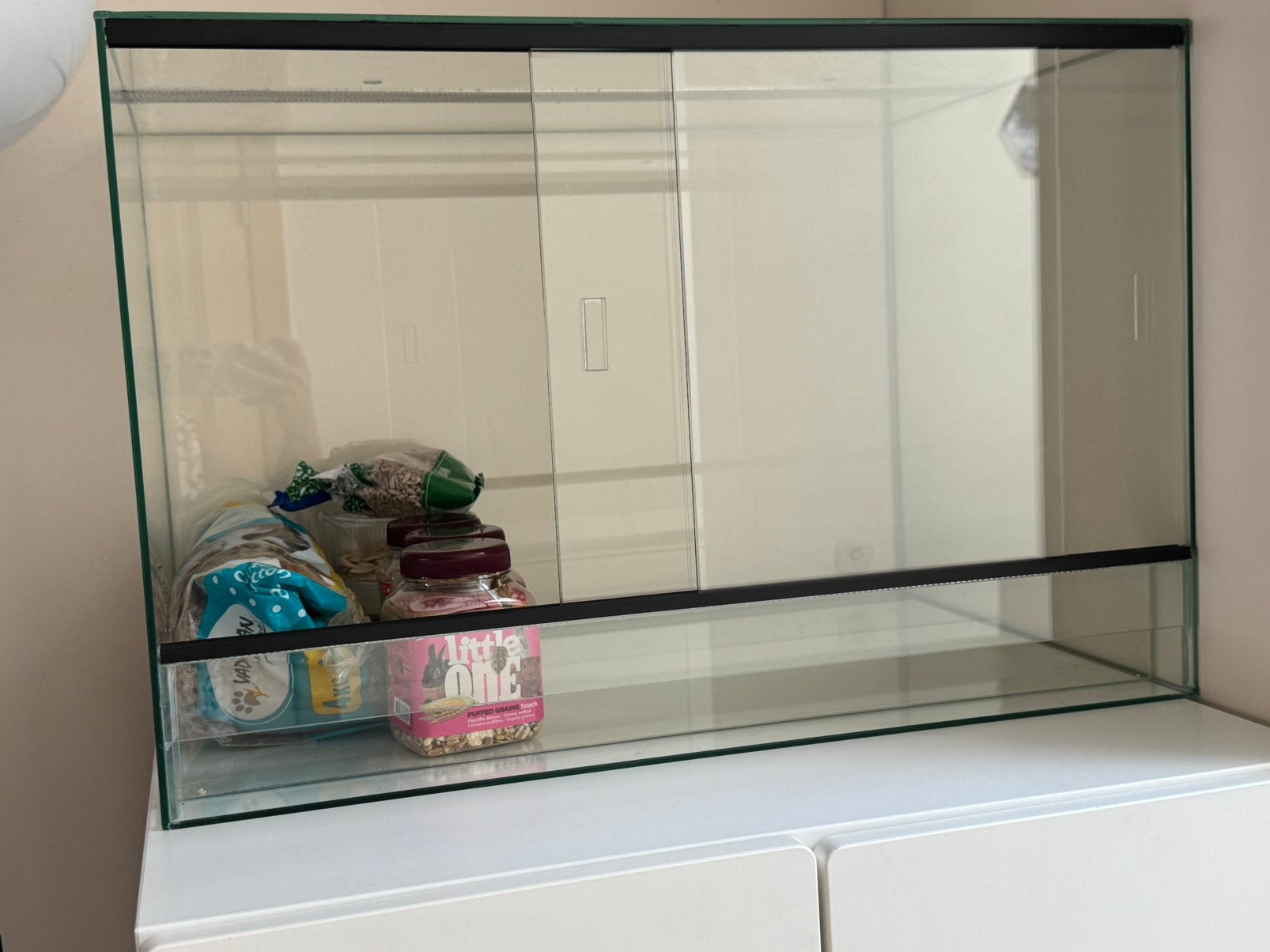 Glazen hamsterkooi, Animaux & Accessoires, Rongeurs & Lapins | Cages & Clapiers, Comme neuf, Cage, Enlèvement