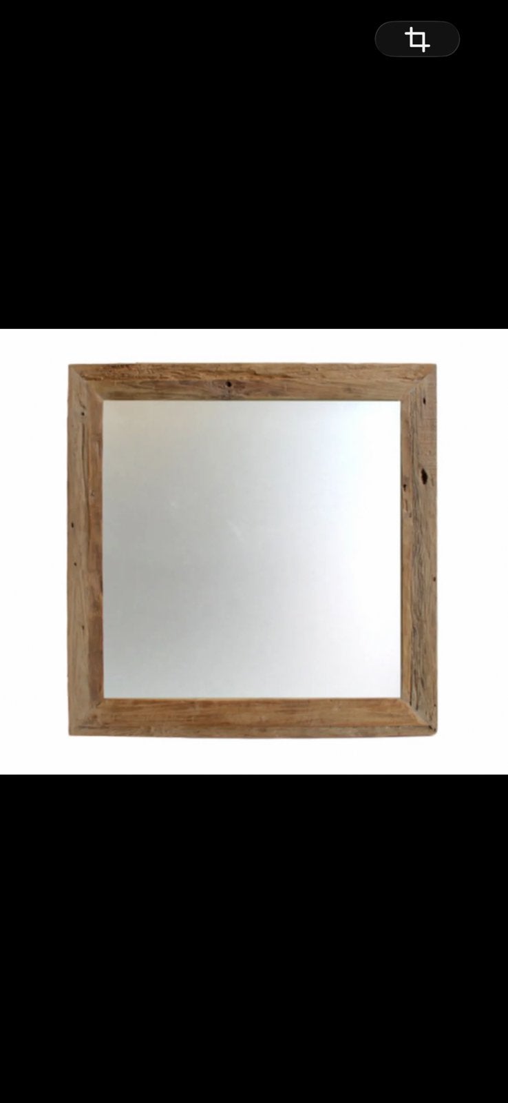 Nieuwe vierkante spiegel teak 100x100cm HSM collectie, Huis en Inrichting, Woonaccessoires | Spiegels, Ophalen, Vierkant, Nieuw