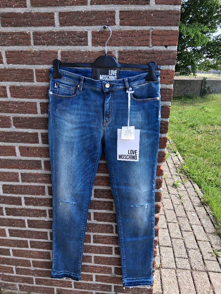 Dames jeans broek Love Moschino Mt34, Love Moschino, Blauw, Maat 46/48 (XL) of groter, Nieuw