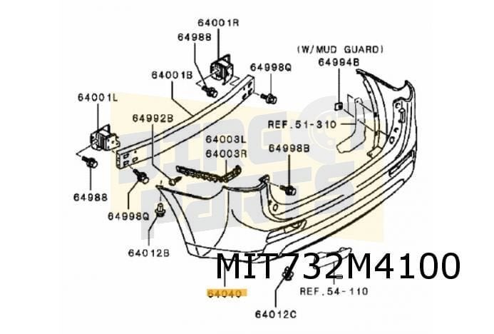 Mitsubishi Outlander (9/12-7/15) achterbumper (te spuiten) O, -, Verzenden, -, Nieuw