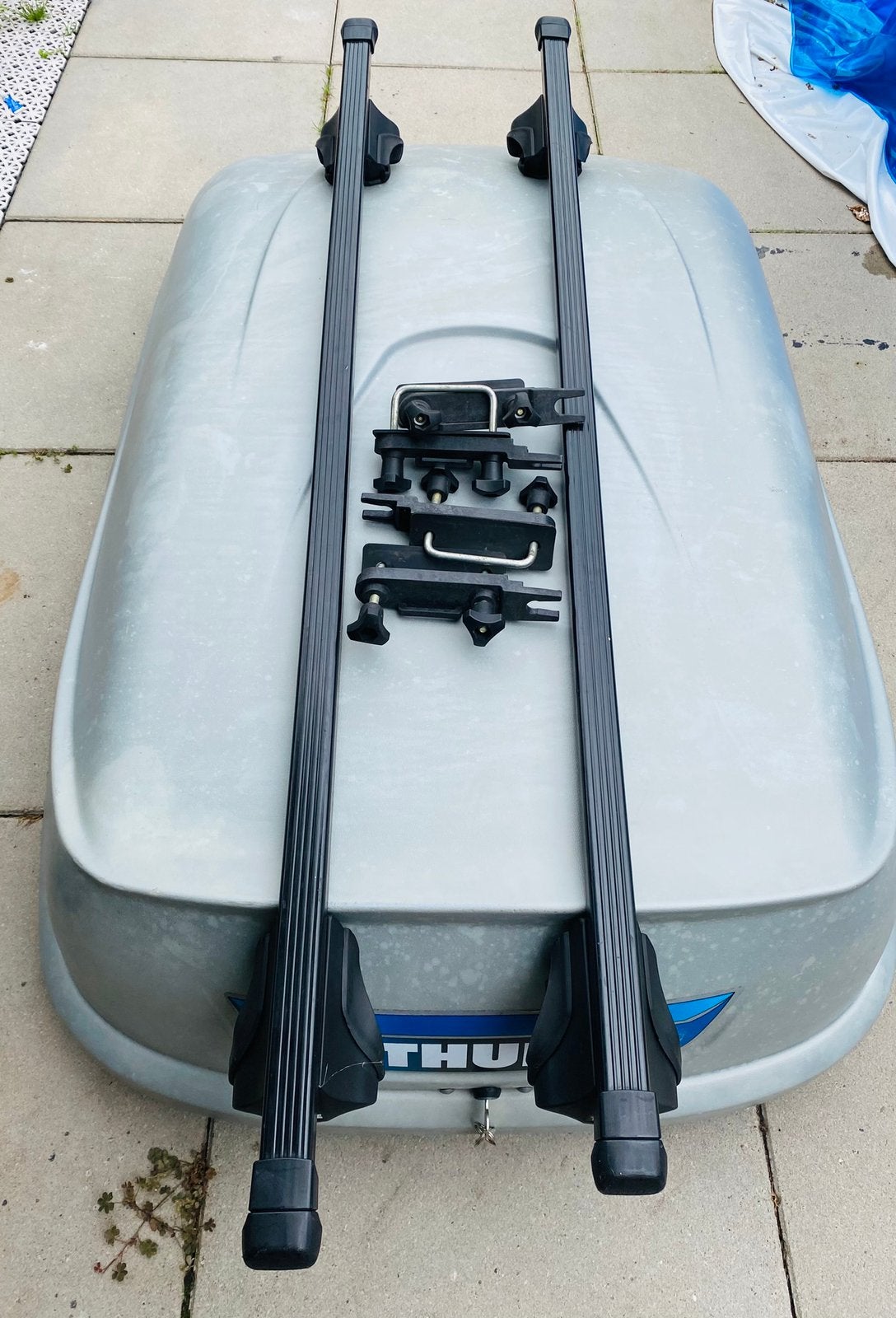 Thule Ocean 80 dakkoffer met dakdragers, Ophalen, Zo goed als nieuw