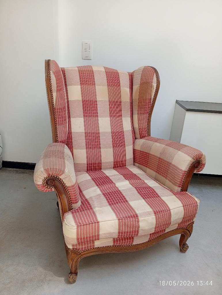 Fauteuil, Huis en Inrichting, Fauteuils, Ophalen, Gebruikt, Stof, Ancien