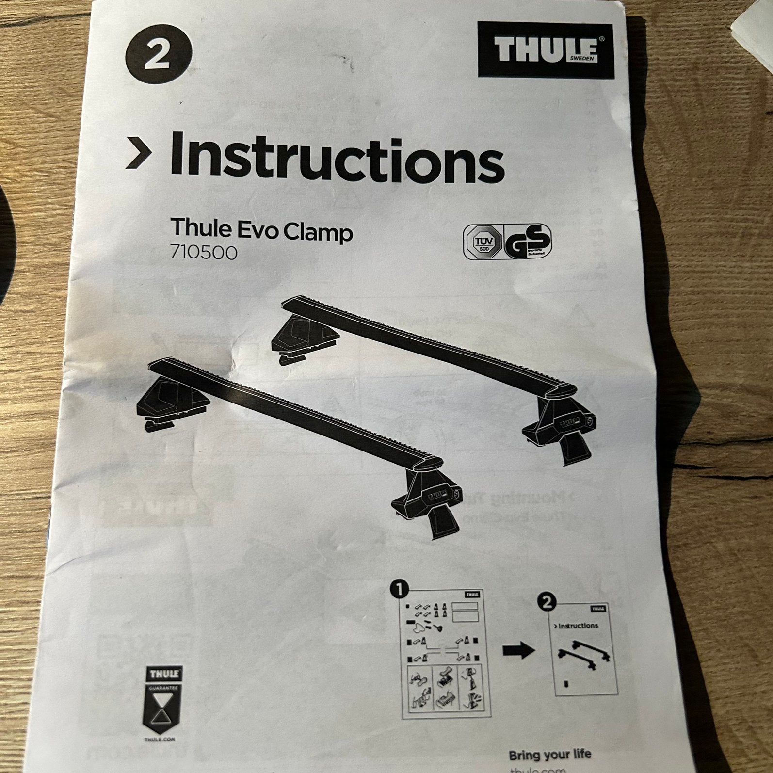 Thule Evo Clamp 7105, Autos : Divers, Porte-bagages, Enlèvement, Comme neuf