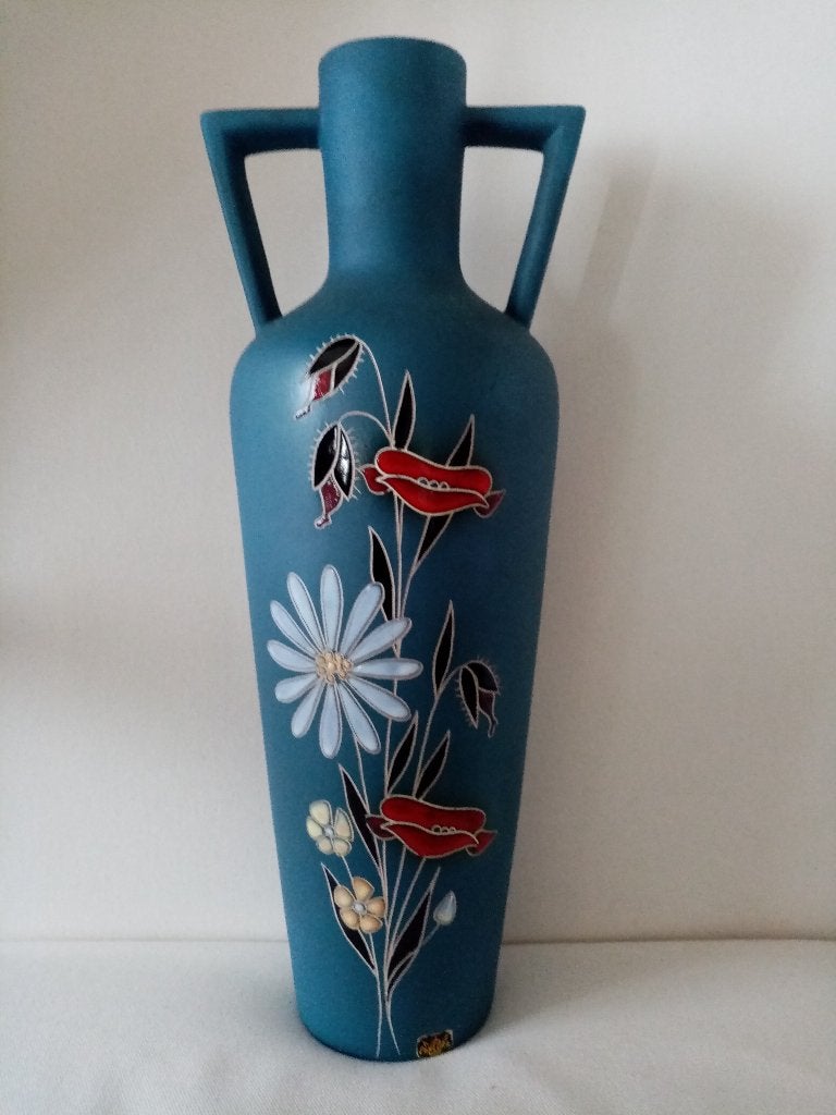 Hollandse keramische amforavaas L'Ancora 60s 35,50cm, Antiek en Kunst, Ophalen of Verzenden