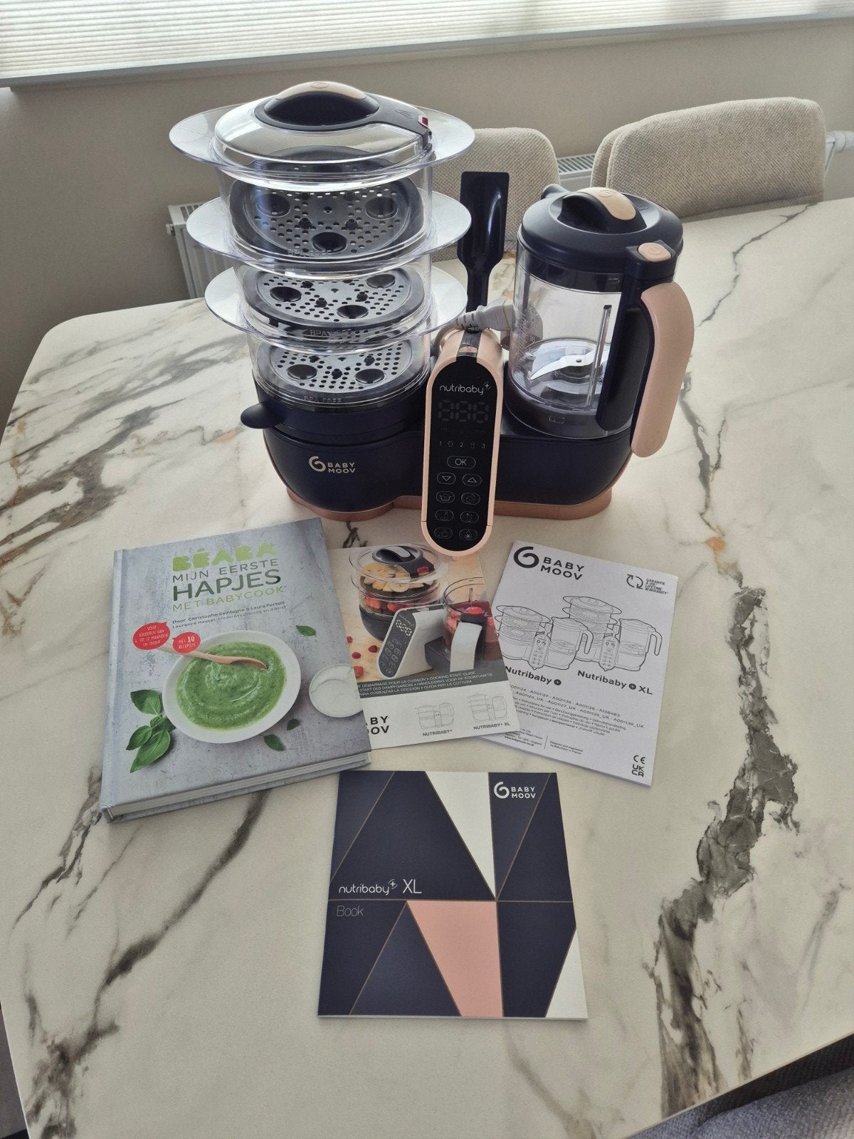 Babymoov Nutribaby+ XL – nooit gebruikt + Béaba receptenboek, Kinderen en Baby's, Ophalen, Nieuw