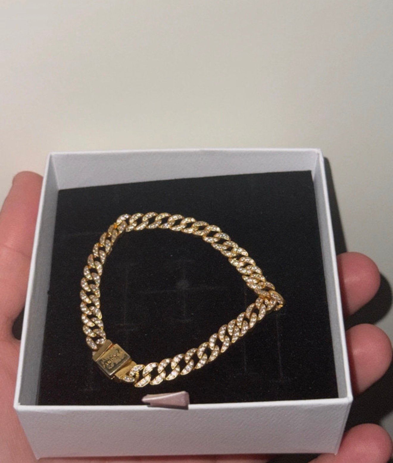 Pandora cuban armband, Met kristal, Overige materialen, Gebruikt, Ophalen of Verzenden