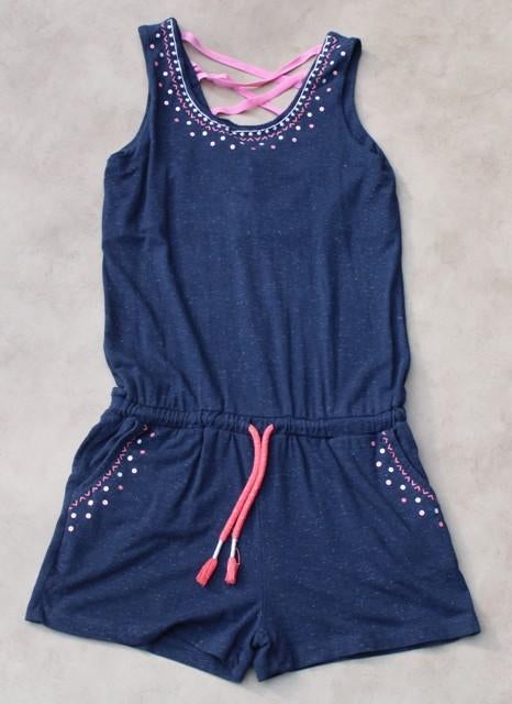 Korte donkerblauwe jumpsuit van Someone - maat 164, Kinderen en Baby's, Kinderkleding | Maat 164, Overige typen, Meisje, Ophalen of Verzenden