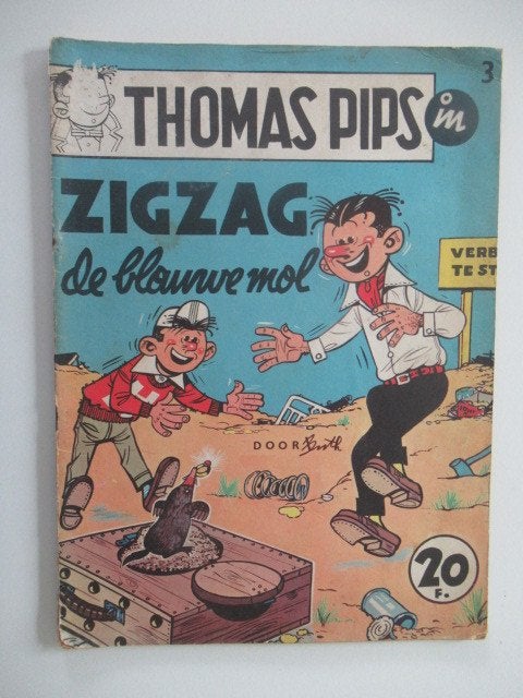 thomas pips...nr.3...zigzag de blauwe mol...........1st, Boeken, Ophalen of Verzenden, Gelezen