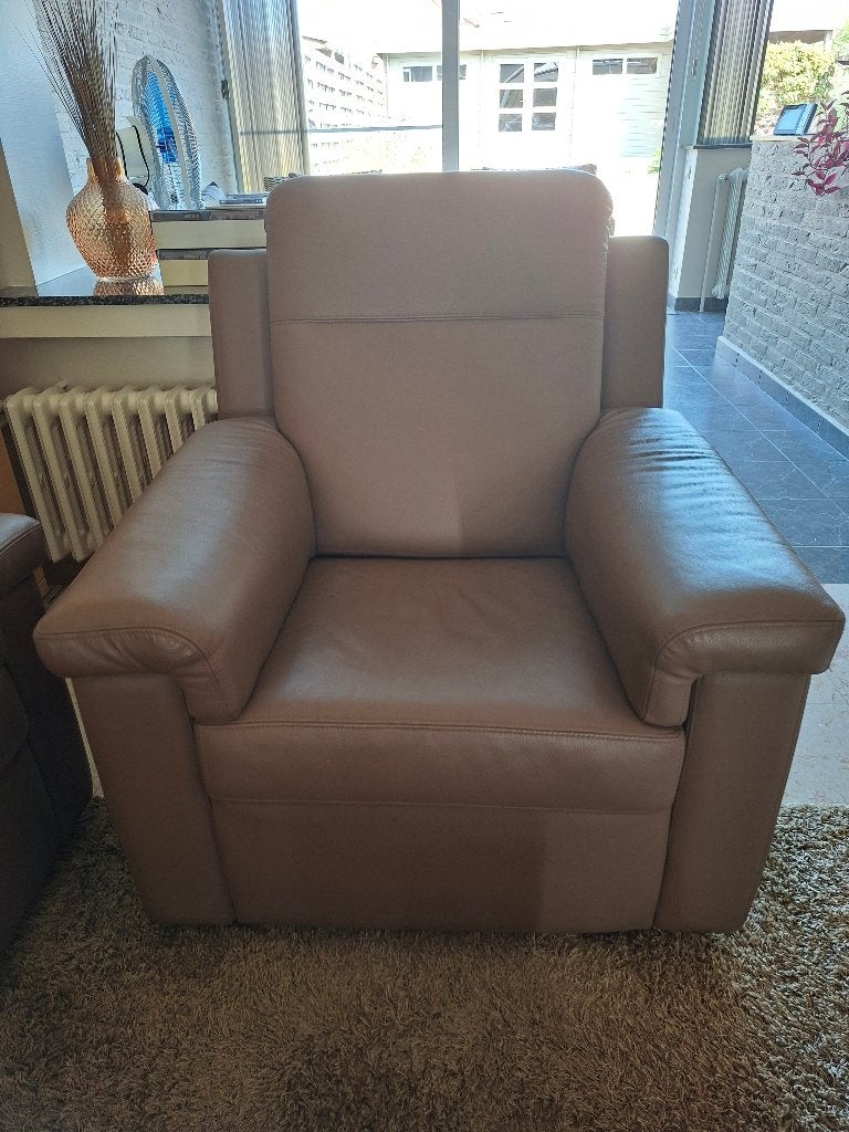Lederen salon, Ophalen, Zo goed als nieuw, Leer