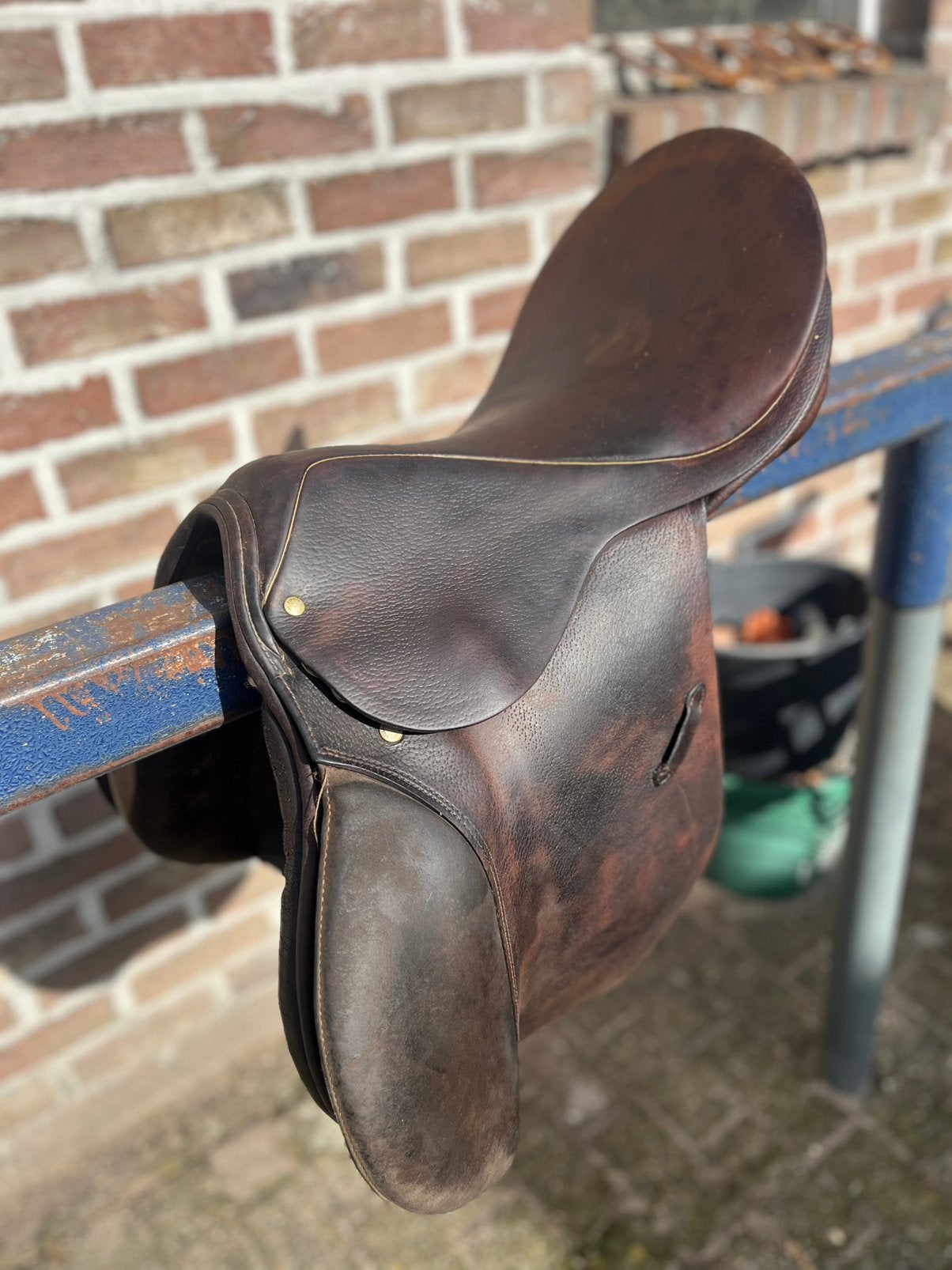 Bruin spring zadel, Dieren en Toebehoren, Ophalen, Gebruikt, Cob (M), Bruin
